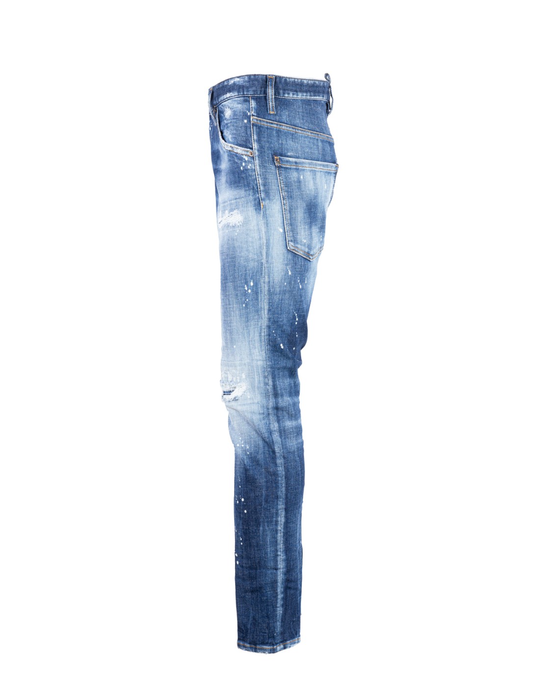 shop DSQUARED2  Jeans: Dsquared2 jeans in denim di cotone stretch.
Vestibilità slim.
Lavaggio used.
Modello cinque tasche.
Chiusura con bottoni.
Label logata sulla patta.
Composizione: 93% Cotone 4% Poliestere 3% Elastan.
Fabbricato in Romania.. LB1328 S30872-470 number 5648753